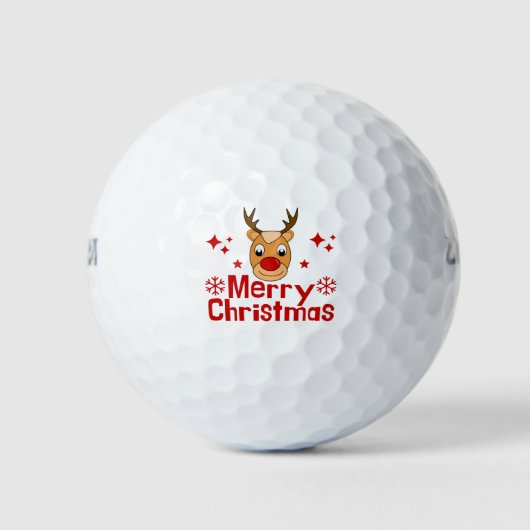 Balles De Golf Joyeux rennes de Noël (Devant)