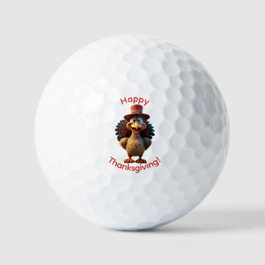Balles De Golf Joyeux Thanksgiving (Recto)