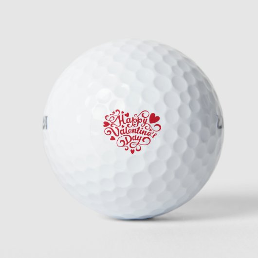 Balles De Golf Joyeux Valentines Day Golf Balls (Devant)