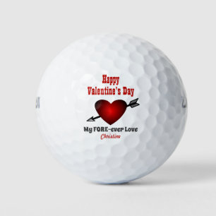 Balles De Golf Joyeux Valentines Jour pour toujours amour Coeur