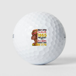 Balles De Golf Juneteenth Parce que mes ancêtres n'étaient pas li