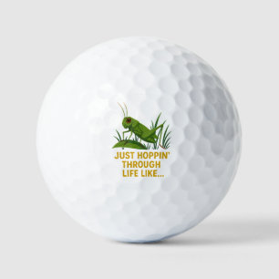 Balles De Golf "Just Hoppin’ Funny Grasshopper Art"