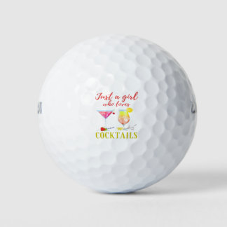 Balles De Golf Juste une fille qui aime les cocktails mignonnes