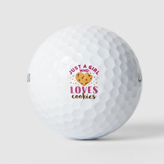 Balles De Golf Juste une fille qui aime les cookies (Devant)