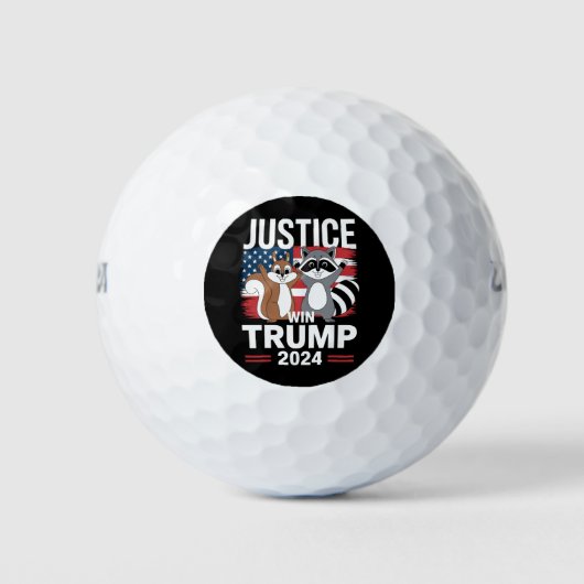 Balles De Golf Justice Pour Peanut Win Trump 2024 (Devant)