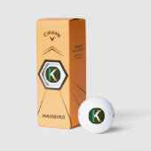 Balles De Golf K Monogramme superposé sur le drapeau irlandais cw (Emballage)