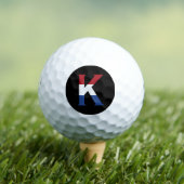 Balles De Golf K Monogramme superposé sur le drapeau NLD sur bk b (T-shirt Insitu)