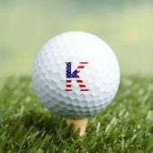Balles De Golf K Monogramme superposé sur USA Flag va gbcnt (T-shirt Insitu)