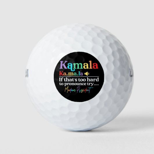 Balles De Golf Kamala Harris (Devant)