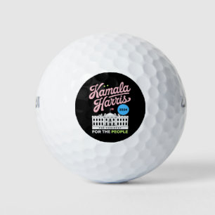 Balles De Golf Kamala Harris 2024 Vote Démocrate Social Bleu