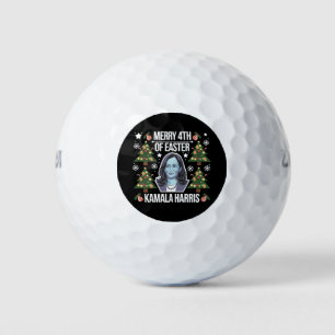 Balles De Golf Kamala Harris Noël Santa Joyeux 4ème de Pâques