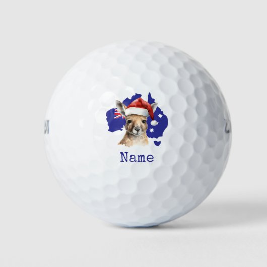 Balles De Golf Kangourou sur le drapeau australien (Devant)