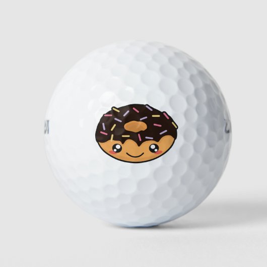 Balles De Golf Kawaii donut drôle et cool (Devant)