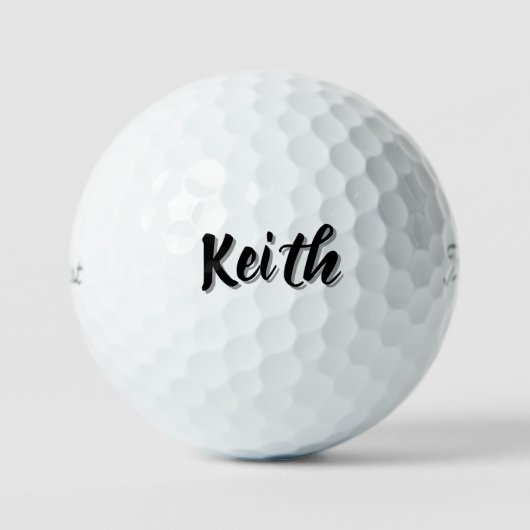 Balles De Golf Keith Mens Name, (Recto)