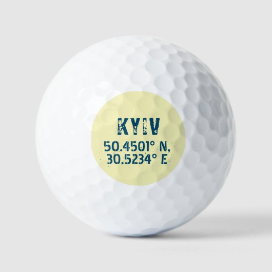 Balles De Golf Kiev Ukraine Latitude & Longitude en détresse (Recto)