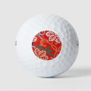 Balles De Golf Kimono japonais hawaïen rouge : Vintage floral