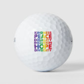 Balles De Golf Kindness Peace Equality Love Inclusion Hope LGBT (Devant)