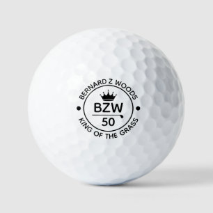 Balles De Golf King of the Grass b/w golfer's 50 cadeau