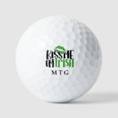 Balles De Golf Kiss Me Im Irlandais Lucky Monogram Nom mignon (Recto)