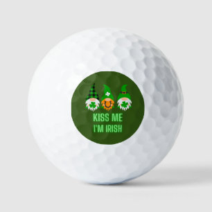Balles De Golf Kiss Me Je suis Irlandais St. Patrick's Day Gnome