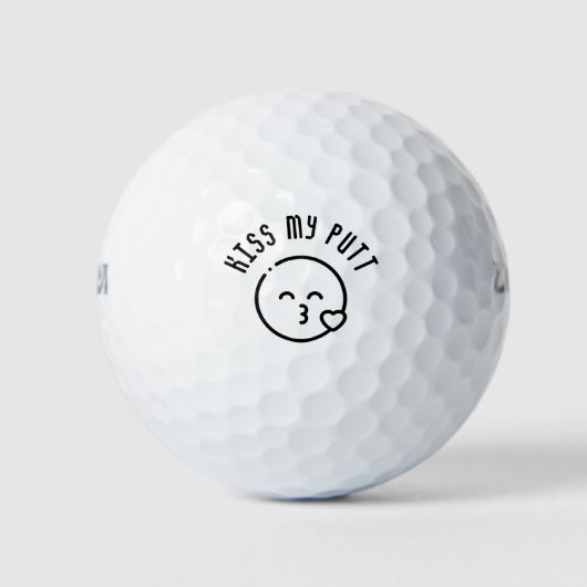 Balles De Golf Kiss My Putt - Funny Golf Pun (Devant)
