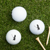 Balles De Golf Kiss My Putt - Silhouette de golfeuse féminine (Herbe in situ)