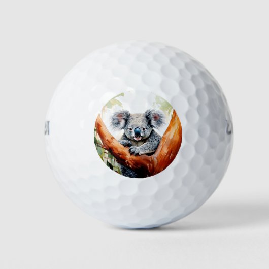 Balles De Golf Koala assise dans un gommier (Devant)