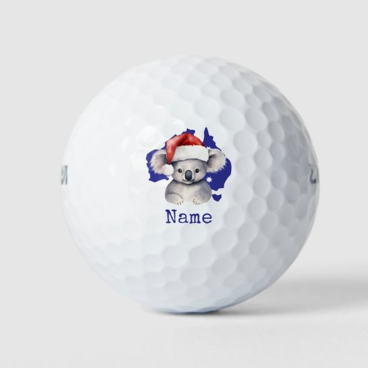 Balles De Golf Koala sur le drapeau australien (Devant)