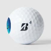 Balles De Golf La femme papillons bleues (Logo)