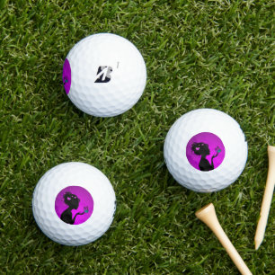 Balles De Golf La femme papillons violets