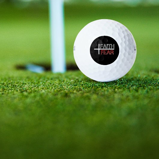 Balles De Golf La foi sur la peur Croix chrétienne