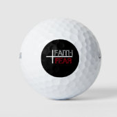 Balles De Golf La foi sur la peur Croix chrétienne (Devant)