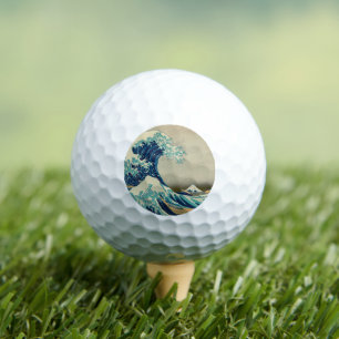 Balles De Golf La Grande Vague de Kanagawa, Hokusai, Art Japonais