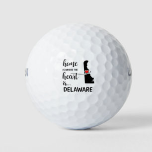 Balles De Golf La maison du Delaware est là où le coeur est