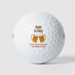 Balles De Golf La meilleure bière au monde papa d'anniversaire