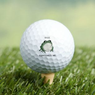 Balles De Golf La rage me consume Mème de l'étang de grenouilles