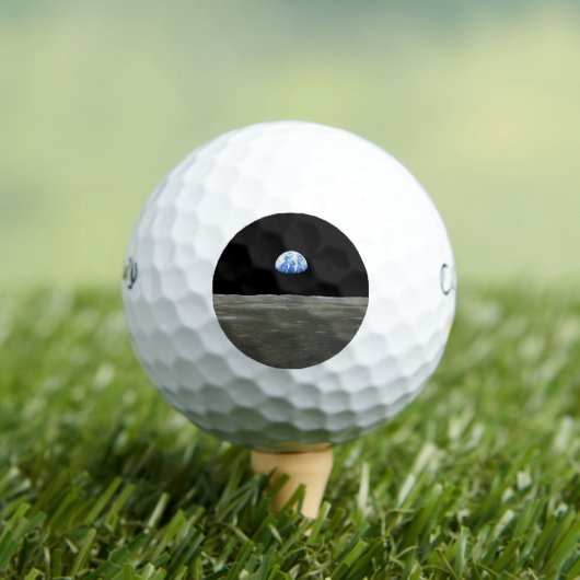 Balles De Golf La Terre de Lune dans l'espace noir (T-shirt Insitu)