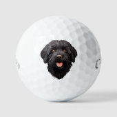 Balles De Golf Labradoodle Chien noir (Recto)