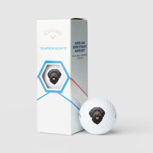 Balles De Golf Labradoodle Chien noir (Conditionnement)