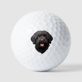Balles De Golf Labradoodle Chien noir (Recto)