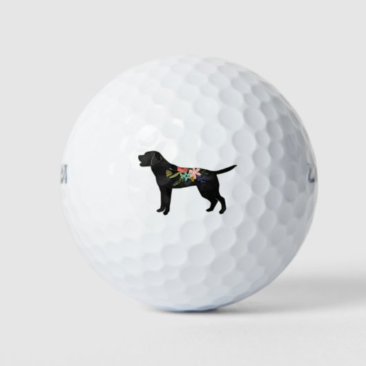 Balles De Golf Labrador Retriever Chien race Bohemian Floral (Devant)