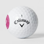 BALLES DE GOLF LADIES PINK GLITTER BIG BIRTHDAY (Logo)