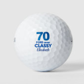 Balles De Golf Lady Golfer Cadeau 70 - 70e FORE-ever Classy (Devant)