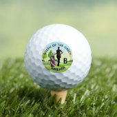 Balles De Golf Lady Golfer Golf Course Nom personnalisé Monogramm (T-shirt Insitu)