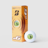 Balles De Golf Lady Golfer Greens Nom du monogramme (Emballage)