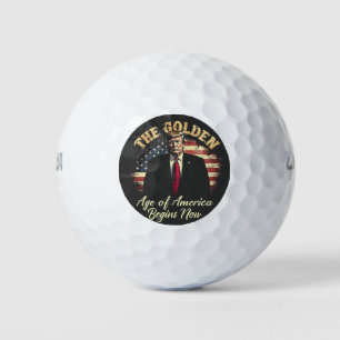 Balles De Golf L'âge d'or de l'Amérique commence maintenant Trump