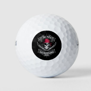 Balles De Golf Laisser Les Shenanigans Pirates Commencer Le Crâne