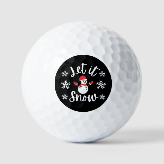 Balles De Golf Laisser neiger Noël hiver (Recto)