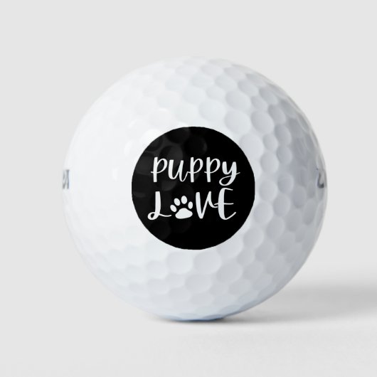Balles De Golf L'amour des chiots (Devant)