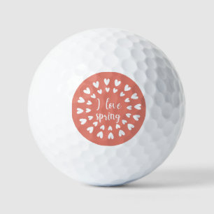 Balles De Golf L'Amour du Printemps, Petits Coeurs